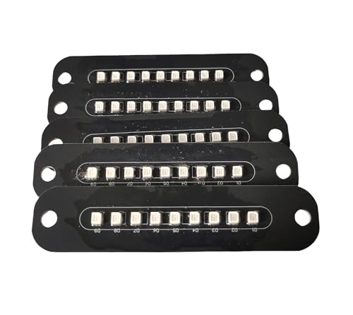 Pack de 5 tiras LED rígidas RGB 12V 3W 0.79x3.34in aluminio miniatura 1