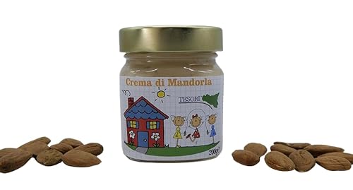 Crema Spalmabile Alla Mandorla Con Mandorle Siciliane, Lavorazione Artigianale, Barattolo Da 200 G