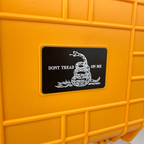 Eylar Don't Tread On Me Hard Pistol Case 11.6 Inch 8.3 Inch 3.8 Inch (Yellow, Compact 1 Gun) #TOP4
