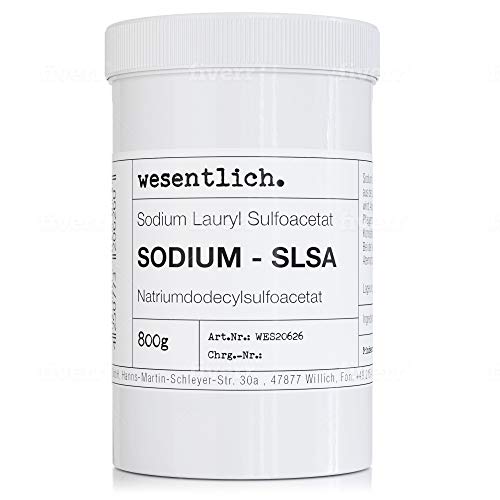 Sodium SLSA Tensid (Sodium Lauryl Sulfoacetate) - 800g - in wiederverschließbarer Schraubverschlussdose von wesentlich.