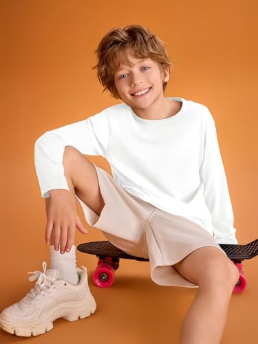 Image of Haloumoning Kids Boys Long Sleeve Crewneck T-Shirts Tee Tops 5-14 Years
