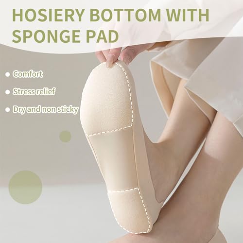 Image of 2 pairs Women No Show Socks Ice Silk Socks Low Cut Liner Non Slip Invisible sock Ice Feeling socks for Women Girls
