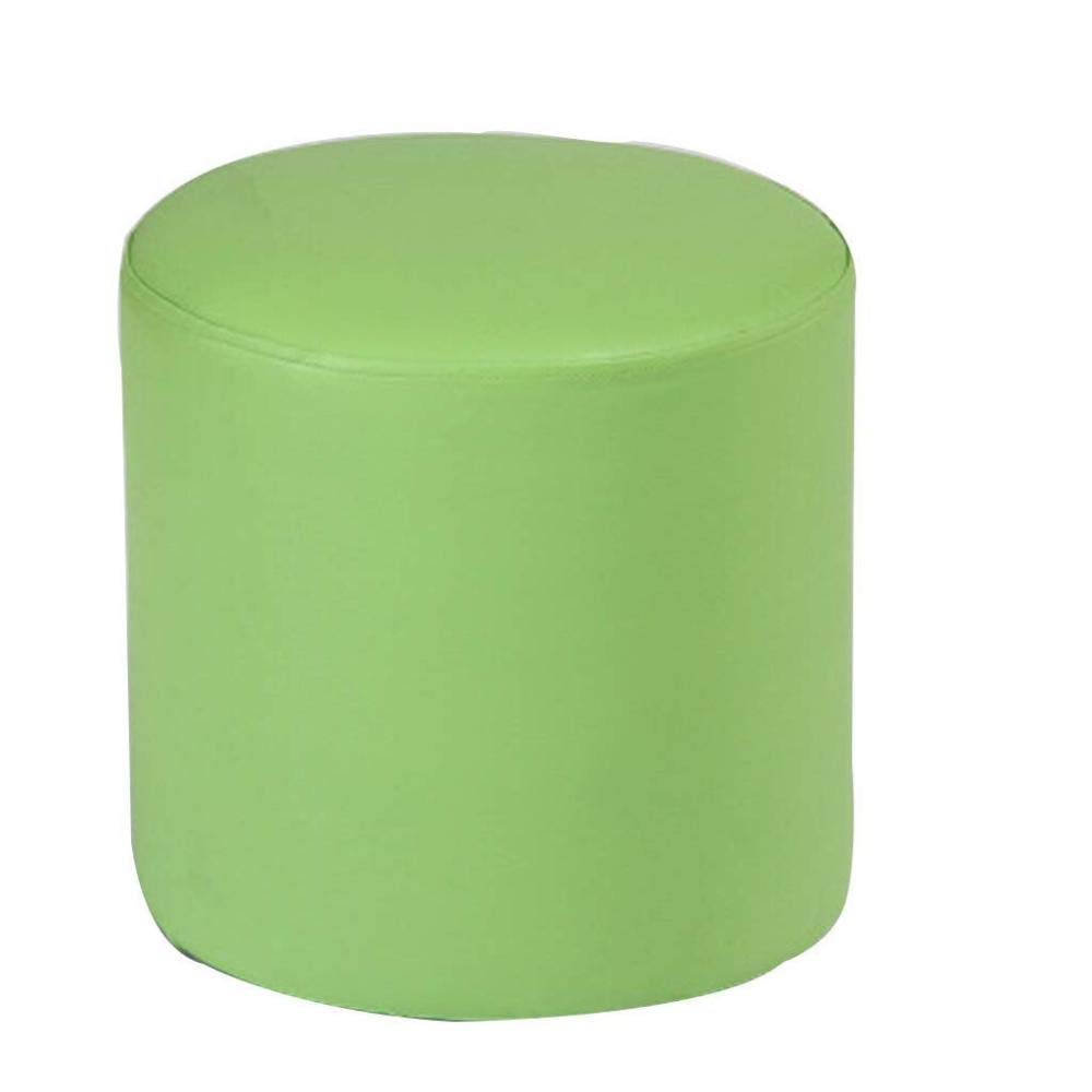 Ottoman Seat Round Pouffe Foot Stool- Simple Atmosphere Footstool Leather Small Ottoman Seat Stool Foot Rest Stool-Large