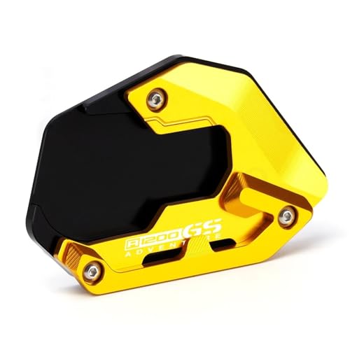 に適合するBMW R1200GS ADV R1250GS Adventure用 バイク用キックスタンドパッド ローサスペンションエクステンダー サイドスタンド拡大エクステンション(R1200GS Adv-Gold)