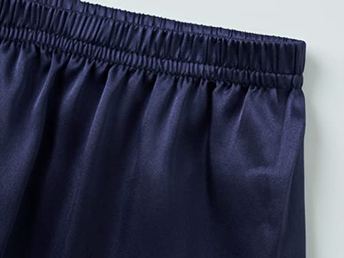 Cat Pajamas For Girls – Satin Button Up 2-Pc Tween & Teen Pyjamas Pjs Kid Size 14 Navy #TOP5