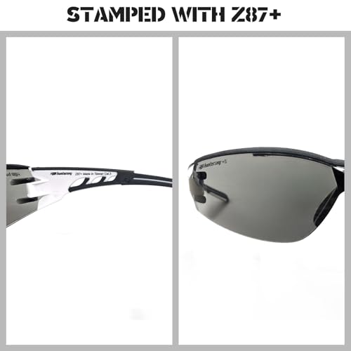 Image of HTS HUNTERSKY Super Flexible Lightweight Anti Fog Wrap-Around U6 Clear Shooting Safety Glasses with ANSI Z87.1 Scratch Resist