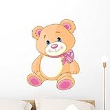 Wallmonkeys Teddy Bear Wall Decal Peel and Stick Graphic WM132482 (24 in H x 20 in W)