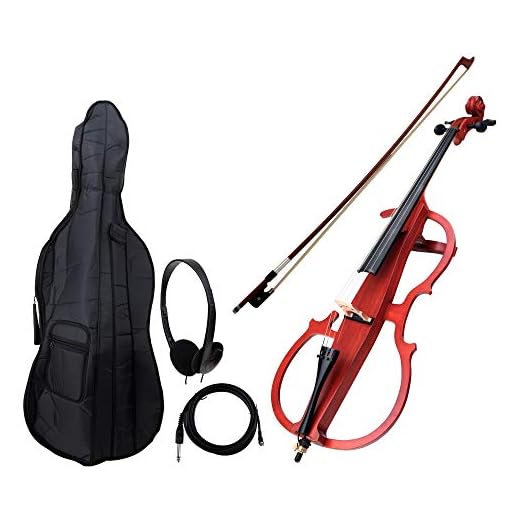 Classic Cantabile CE-200 Violonchelo Eléctrico (cello eléctrico con pastilla, funda, tamaño 4/4) natur mate