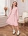GRACE KARIN Girls Dresses Size 10-12 Pink Long Sleeve Fall Winter Sweater Casual Holiday Ruffle Fashion Party School Dress