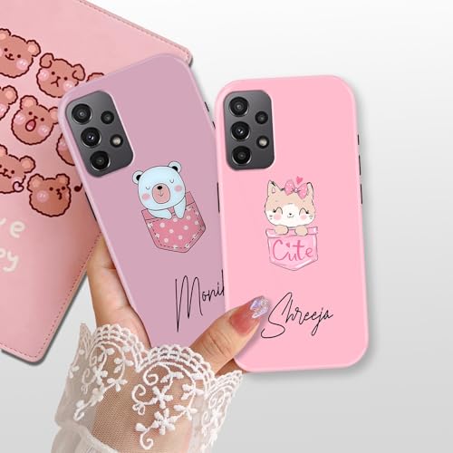 Image of COLORflow Back Cover Compatible with Samsung Galaxy A23 4G / A23 5G | Cute Pocket Cartoons Color Customized | Glossy Armoured Bumper with Camera Protection Back Cover