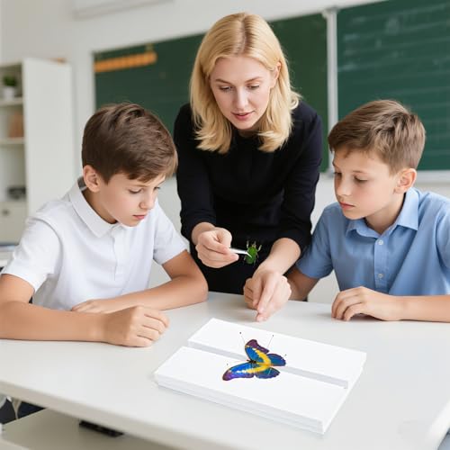 Image of ZENFUN 3 Pcs Insect Pinning Board, 11.8 inchx6.7 inchx1.2 inch Adjustable Butterfly Specimen Spreading Boards for Lab, EVA Foam Board Mounting Specimen Spreading Wings Board for Science, Education