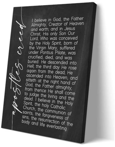 Axglnumber Apostles Creed Wall Art Bible Verse Wall Decor Poster