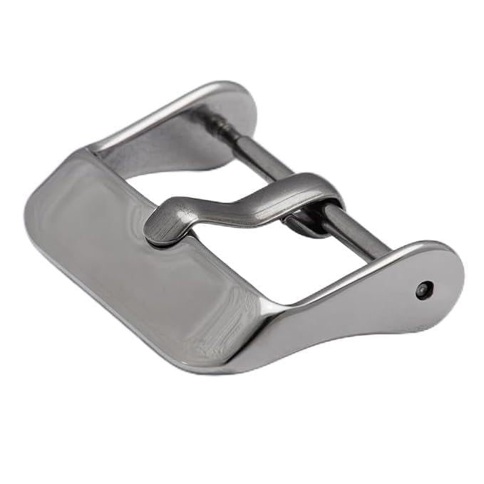 CABLEPELADO Hebilla Metálica para Correa de Reloj, Cierre de Acero Inoxidable, Broche de Fijación, 20 mm, Plateado Brillo