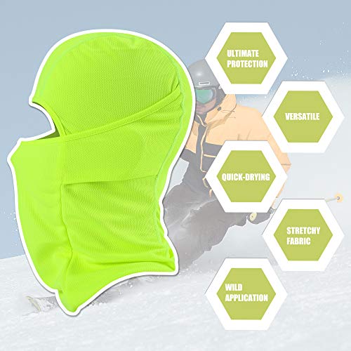Hikevalley Balaclava Face Mask Adjustable Windproof Uv Protection Hood (Green) #TOP2