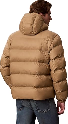 Calvin Klein Herren Ls Ltwt Nylon Padded Hooded Puff Lv04rg513g Jacken (1 Stück), Braun (Khaki Umber), L – Ansicht 2