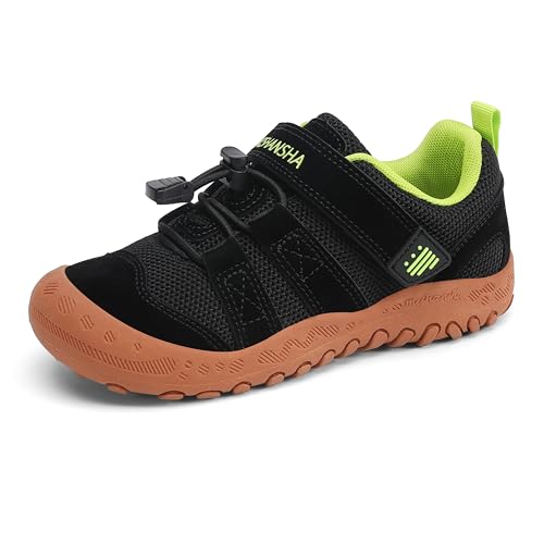 Mishansha Sportschuhe Jungen Mädchen rutschfest Outdoor Schwarz 24EU