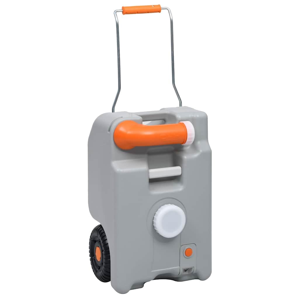 25 L Camping-Wassertank mit Rollen, Abwasserauslass & Griff