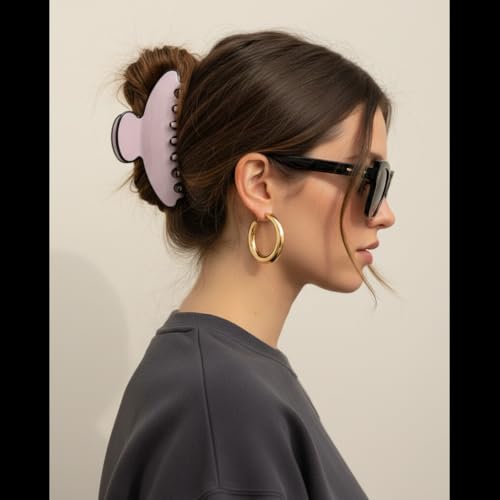 Pinza para cabello grande de acetato 4 pulgadas miniatura 2