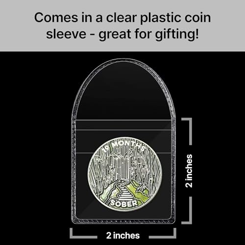 Image of The Achieve Mint 19 Months Sober Token | 19 Months Sobriety Chip | Non-AA, Non-Religious Medallion for Men and Women Celebrating Sobriety