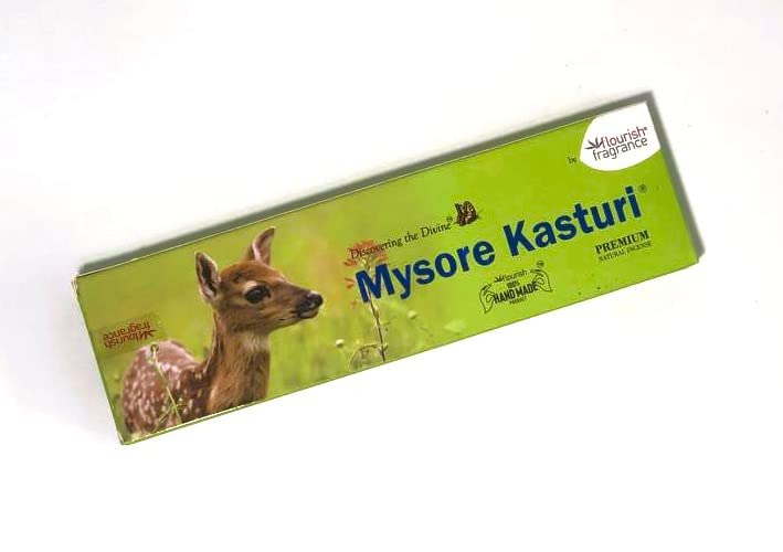 Mysore Kasturi Agarbatti | Incense Sticks | No Charcoal | Low Smoke Fragrance for Aromatherapy | Energy Cleansing | Room Freshener | Meditation | Yoga | Pooja-50gm (Pack of 2)-image-21