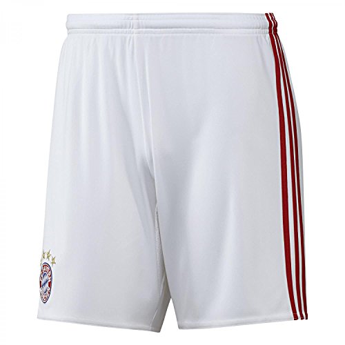 adidas FC Bayern Munich Replica Domicile Short Garçon, Blanc/FCB True Red, FR : 164 cm (Taille Fabricant : 164 cm)