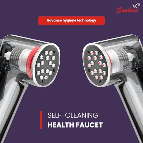 Image of SEABIRD ABS Self Cleaning Health Faucet - Chrome Finish Jet Spray for Toilet | Handheld Bidet Sprayer with High-Pressure & Soft Flow Modes | Leak-Proof Push Button | Only Gun