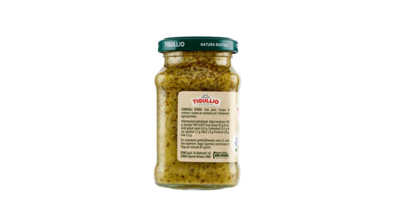 Tigullio Gran Pesto alla Genovese, Senza Aglio, Senza Glutine, 15 Vasetti x 190g, con Portachiavi italy shop service