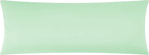 EvoLive Funda de almohada corporal de microfibra ultra suave con cierre de cremallera oculto (de 21 x 54 pulgadas, color menta)