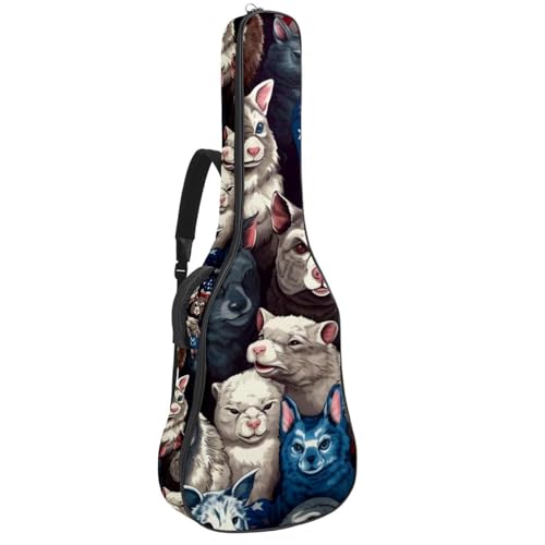 Sac pour guitare acoustique 106 cm multicolore avec grande poche de rangement