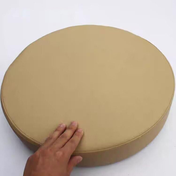 BUAOGDVG Round Kitchen Chair Cushion, Waterproof Outdoor Seat Cushions, 35/40/45/50cm Removable Washable for Dining Room Chair, Office, Garden, Outdoor, Indoor(P,40x3cm/15.7x1in)
