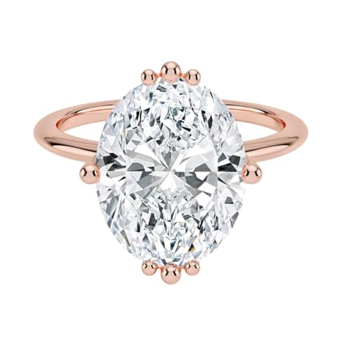 1-5 Ct Oval Moissanite Engagement Ring 10k 14k 18k Gold & 925 Sterling Silver Solitaire Wedding Ring, 925 Sterling Silver with Ideal Birthday Gift for Women Chrisrmas Gift3