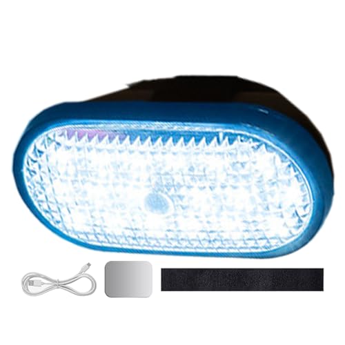 Lámpara LED ambiental para coche, luz interior recargable por USB, iluminación nocturna ajustable, luz de lectura automática portátil con 6 modos de color, iluminación universal para SUV, camión