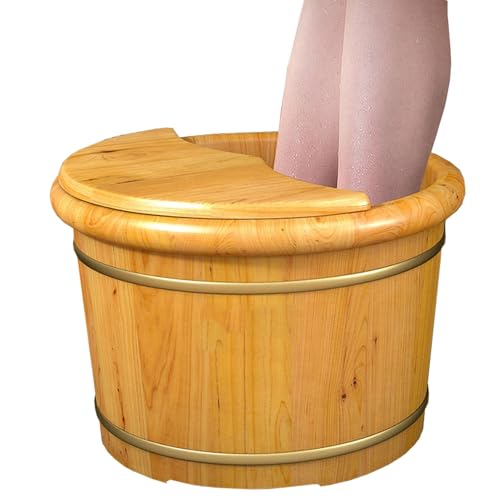 Cubeta de Madera para Baño de Pies con Masaje