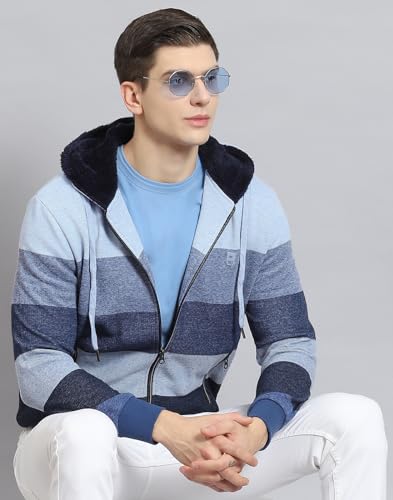 Image of Monte Carlo Beige Stripes Sweatshirt | Stylish Sweatshirt for Men | Soft Comfortable Casual Winter Wear for Men's