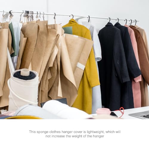 Uonlytech 50 peças acolchoadas de espuma para cabides, mangas, protetores de roupas, capas de esponj