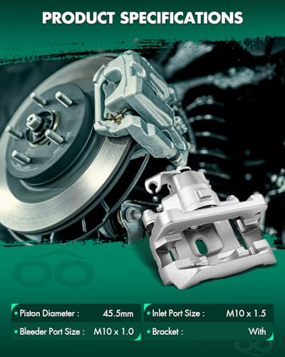 Image of SCITOO 18B4908 Rear Right Disc Brake Caliper w /Bracket Fit For Ford For Freestar 2004-2007,For Mercury For Monterey 2004-2007, Single Piston