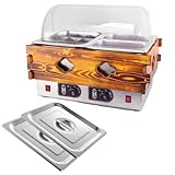 JOGIO おでん鍋 ステンレス 電気おでん鍋 0-300℃温度調節可能 20 L大容量おでん鍋 自動保温機能 仕切り鍋 無料のステンレス製蓋 ステンレス鋼 仕切り付 卓上型 デスクトップおでん鍋 多用途おでん鍋 麺鍋 フライヤー スーププール 卓上万能鍋 しゃぶしゃぶ鍋 中華火鍋 卓上鍋 スパイシー鍋 関東煮 業務用 家庭用 (グリッド9枚+スープポット2個+透明蓋+ステンレス蓋2個)