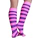 Chrissy's Socks Women's Striped Knee High Socks 7-11 Pink / Purple