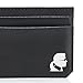 KARL LAGERFELD Paris Men's Leather Card Case, Black, One Size