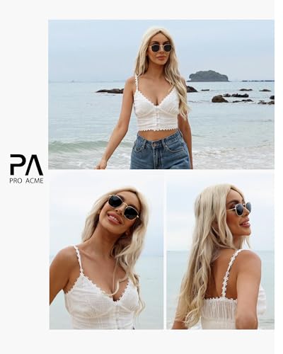 Pro Acme Square Sunglasses Glass Lens Vintage Metal Frame UV400 Protection Trendy Shade Sun Glasses2