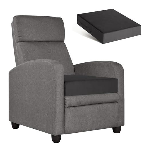 PAROLL Booster Cushion for Armchairs Sofa Recliner Chair Memory Foam Seat Cushion Chairs Elderly Adult Support 50cm x 50cm x 12.7cm Dark Grey