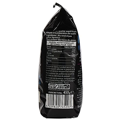 TANOSHI - Riz Sushi Japonica - Idéal pour Réaliser des Sushis et Makis Maison - 450 g (Lot de 2)