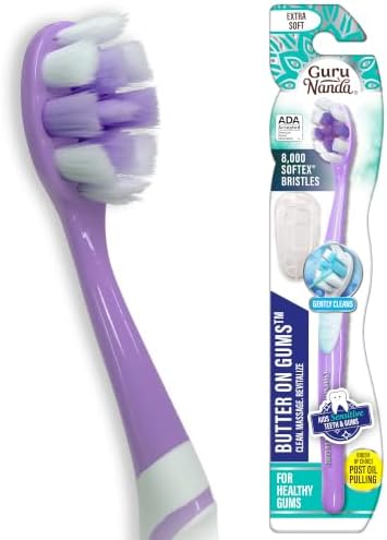 GuruNanda Butter on Gums Ultra Soft Toothbrush for teeth whitening, 1ct