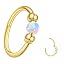 1pcs white opal-gold