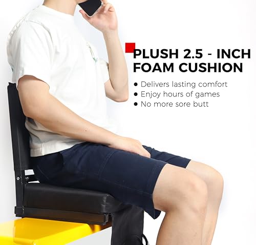 sport beats stadium seats with back support bleacher chairs with back and cushion thick padded bleacher seats includes shoulder strap