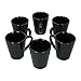 Van Well 6X Kaffeetassen in Schwarz I Konisch I Moderner Stil I Ø 9 cm I 330 ml I Tee-Pott I Einfarbige Kaffeebecher