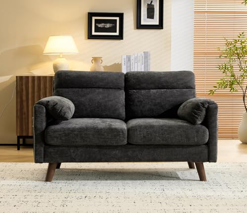 Bonnlo Canapé avec Accoudoir à Oreilles d'Éléphant, Fauteuil 2 Places, Sofa Rembourré en Faux...