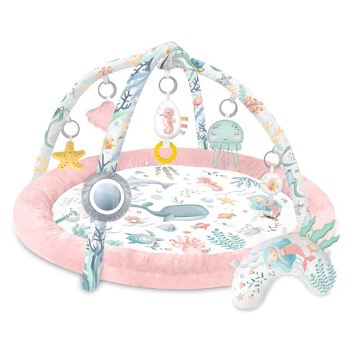 Tapis d'éveil bébé avec arche jouets développement sensoriel - 4