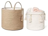 Woven Storage Natural Rope Basket and Cotton Rope Basket