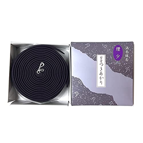 糸なし渦巻線香 煙少 紫雲つきあかり(m155)